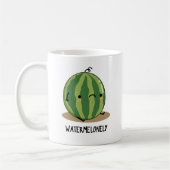 Watermelonely Funny Watermelon Fruit Pun Koffiemok (Links)