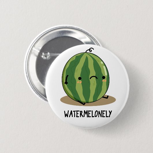 Watermelonely Funny Watermelon Fruit Pun Ronde Button 5,7 Cm (Voorkant /achterkant)