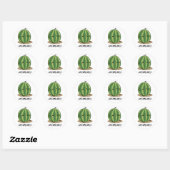 Watermelonely Funny Watermelon Fruit Pun Ronde Sticker (Vel)