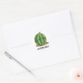 Watermelonely Funny Watermelon Fruit Pun Ronde Sticker (Envelop)