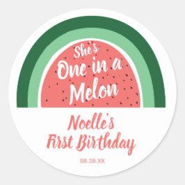 Watermelonenregenboog, ze is één in een Melon 1e d Ronde Sticker
