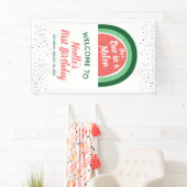 Watermelonenregenboog, ze is één in een Melon 1e d Spandoek (Insitu)