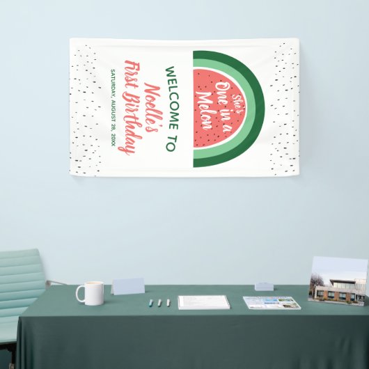 Watermelonenregenboog, ze is één in een Melon 1e d Spandoek (Beurs)