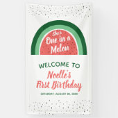 Watermelonenregenboog, ze is één in een Melon 1e d Spandoek (Verticaal)