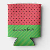 Watermelonenzomervruchten, aanpasbare roze polka blikjeskoeler (Voorkant)