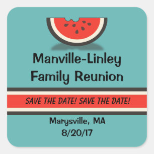 Watermelonfamilie Reunion Save the Date Stickers