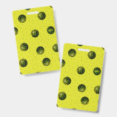 Watermelongeel met zaad badge (Voor- en achterkant)