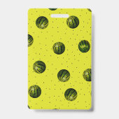 Watermelongeel met zaad badge (Achterkant)