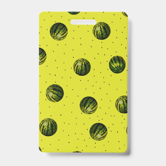Watermelongeel met zaad badge (Voorzijde)