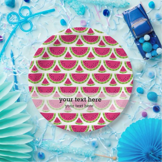 Watermelonkleur Papieren Bordje (Feest)