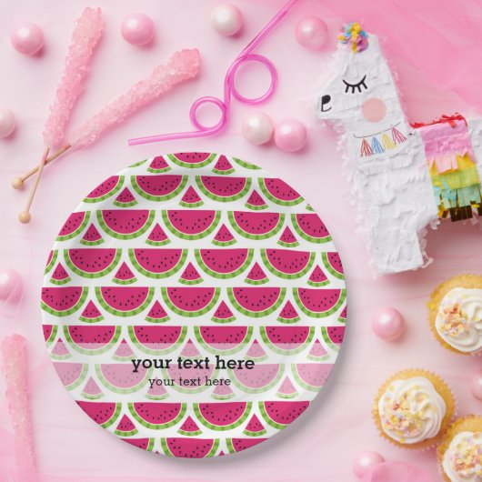 Watermelonkleur Papieren Bordje (Feest)