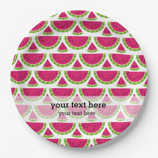 Watermelonkleur Papieren Bordje (Voorkant)