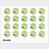 Watermelonkleur Ronde Sticker (Vel)