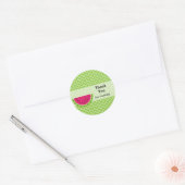 Watermelonkleur Ronde Sticker (Envelop)