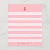 Watermelonmonogram Naam Stripes Budget Note Card (Voorkant)
