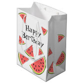Watermelonneartikelen Birthday Medium Cadeauzakje (Voorkant Gekanteld)