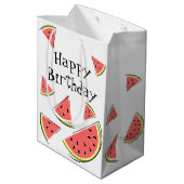 Watermelonneartikelen Birthday Medium Cadeauzakje (Achterkant Gekanteld)