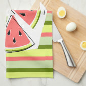 Watermelonneartikelen Stripe keukenhanddoeken (Quarter Fold)