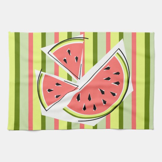 Watermelonneartikelen Stripe keukenhanddoeken (Horizontaal)