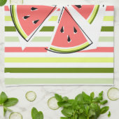 Watermelonneartikelen Stripe Thin keukenhanddoek (Gevouwen)