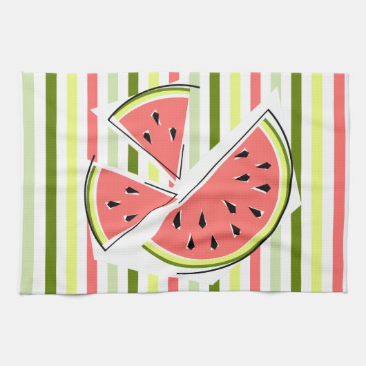 Watermelonneartikelen Stripe Thin keukenhanddoek (Horizontaal)