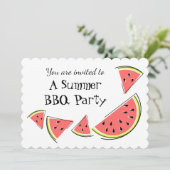 Watermelonneartikelen Summer BBQ nodighorizontaal  Kaart (Staand voorkant)