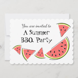 Watermelonneartikelen Summer BBQ nodighorizontaal  Kaart