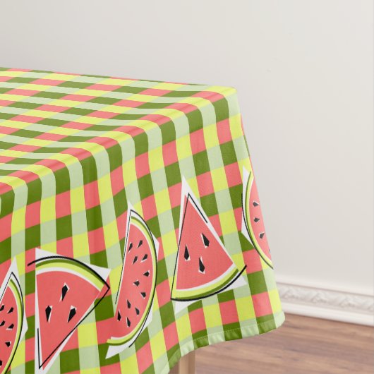 Watermelonneartikelen tablecloth controleren tafelkleed (Voorbeeld)