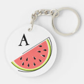 Watermelonneplak Monogram dubbelzijdig Sleutelhanger (Achterkant)