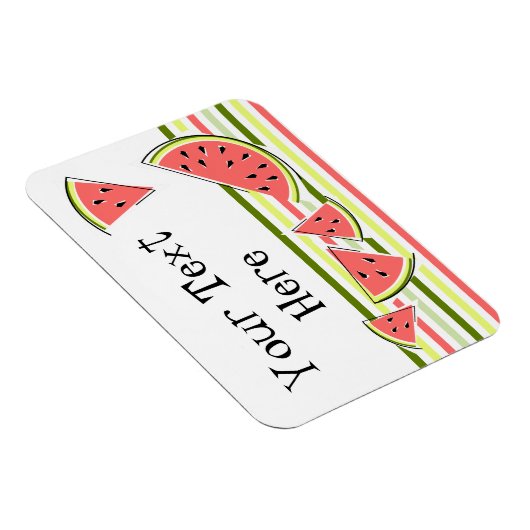 Watermelonnepunts stripe Thin Text Magneet (Rechterzijde)