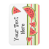 Watermelonnepunts stripe Thin Text Magneet (Verticaal)