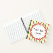 Watermelonnepunts stripe Thin Text Notitieboek (Binnen)