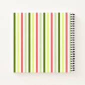 Watermelonnepunts stripe Thin Text Notitieboek (Achterkant)