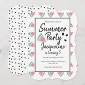 Watermelonnestokjes en zadenzomerdag kaart (Voorkant / Achterkant)