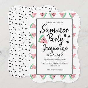 Watermelonnestokjes en zadenzomerdag kaart