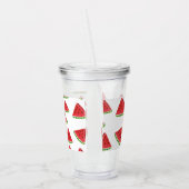 Watermelonontwerp op acryltumbler acryl drinkbeker (Links)