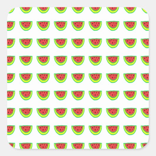 Watermelonpatronen Baby showers 2023 Vierkante Sticker (Voorkant)
