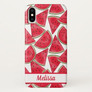 Watermelonpatroon met aangepaste naam Case-Mate iPhone case