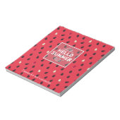 Watermelonpatroon, zomertijd | Gepersonaliseerd Notitieblok (Linkerzijde)