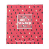 Watermelonpatroon, zomertijd | Gepersonaliseerd Notitieblok (Voorkant)