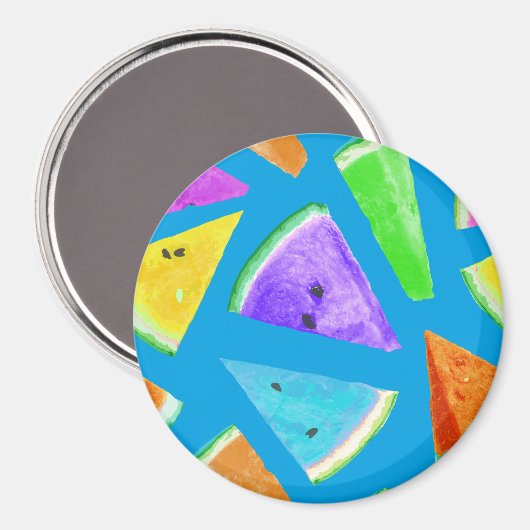 Watermelonpatrooncreatie 10 magneet (Voorkant / Achterkant)