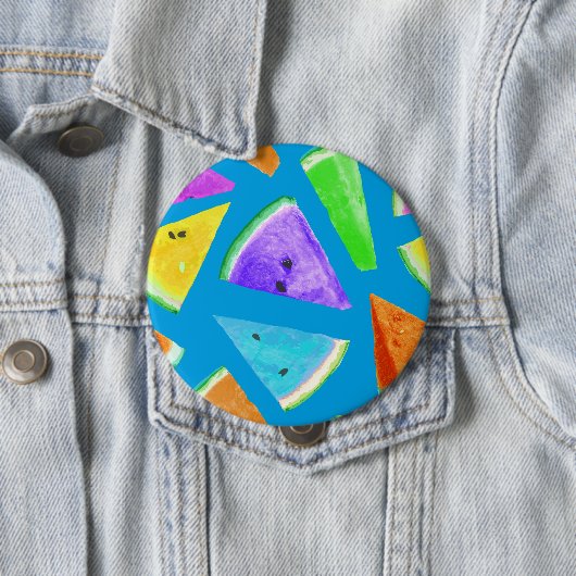Watermelonpatrooncreatie 10 ronde button 4,0 cm (In situ)