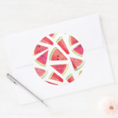 Watermelonpatrooncreatie 2 ronde sticker (Envelop)