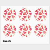 Watermelonpatrooncreatie 2 ronde sticker (Vel)