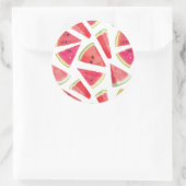 Watermelonpatrooncreatie 2 ronde sticker (Tas)