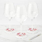 Watermelonpatrooncreatie 2 wijnglaslabel (Set)