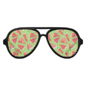 Watermelonpatrooncreatie 3 aviator zonnebril (Voorkant)