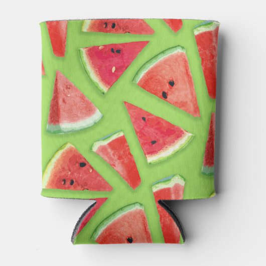 Watermelonpatrooncreatie 3 blikjeskoeler (Voorkant)