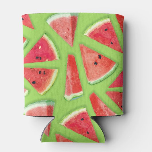 Watermelonpatrooncreatie 3 blikjeskoeler (Achterkant)