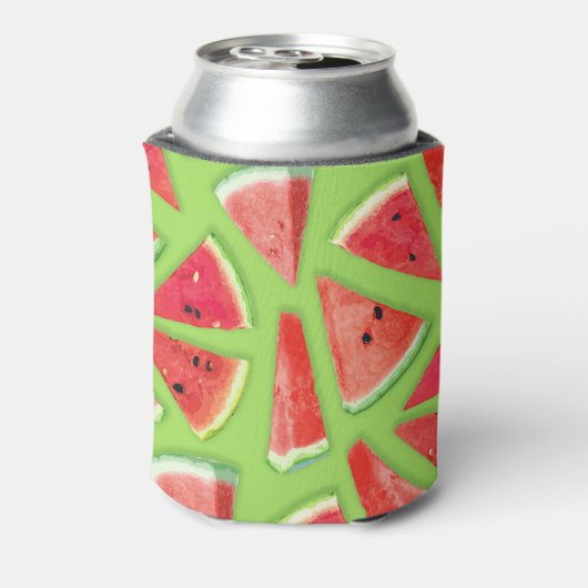 Watermelonpatrooncreatie 3 blikjeskoeler (Blikje Achterkant)